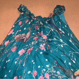 Women’s Floral Bird Chiffon Dress 12 MedeShe